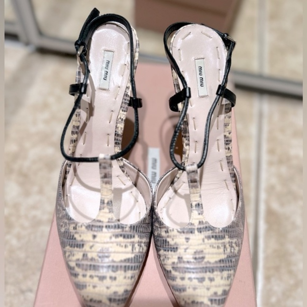 Miu Miu In Leather With Beige Python Pattern. - image 3